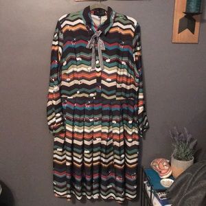 Eloquii chevron/sheep dress - colorful and fun!